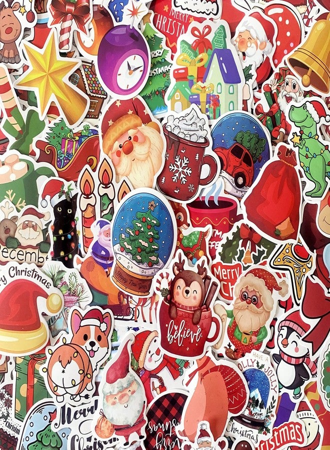 AOWDIAO 200 Pcs Cute Christmas Vinyl Stickers for Water Bottles, Scrapbooking & Crafts - Fun Holiday Party Favors, Xmas Gifts for Kids & Adults - Image 3